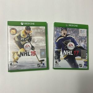 NHL 15 & 17 XBOX ONE games - pre owned